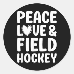 Hockey Ik hou van veldhockey Ronde Sticker