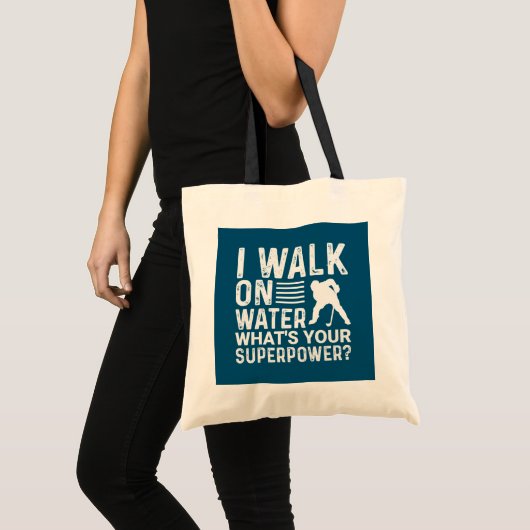Hockey ik loop op water tote bag (Voorkant (product))