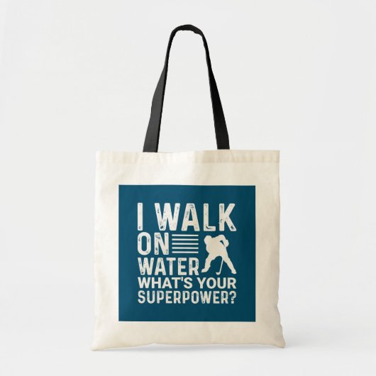 Hockey ik loop op water tote bag (Voorkant)