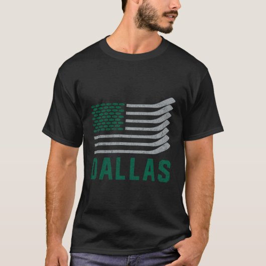 Hockey in Dallas is Amerikaans met kerst T-shirt (Voorkant)