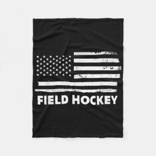Hockey in het veld USA Vlag Patriottisch Sportontw Fleece Deken