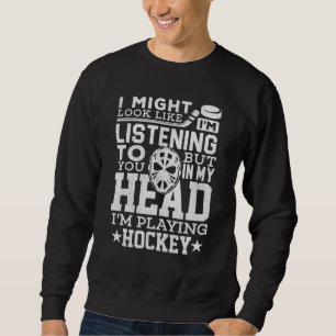 Hockey in Mijn hoofd Im die Hockey Sports T-shirt