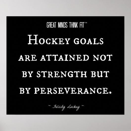 Hockey Inspirerend Citaat 003 Poster (Voorkant)