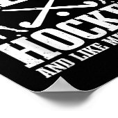 Hockey Introvert Speler Doelman Sweeper T Poster (Hoek)