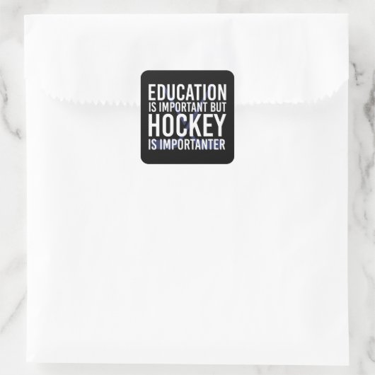 Hockey is belangrijk Funny Hockey cadeautjes Vierkante Sticker (Tas)