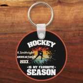 Hockey is de beste tijd van het jaar sleutelhanger (Achterkant)