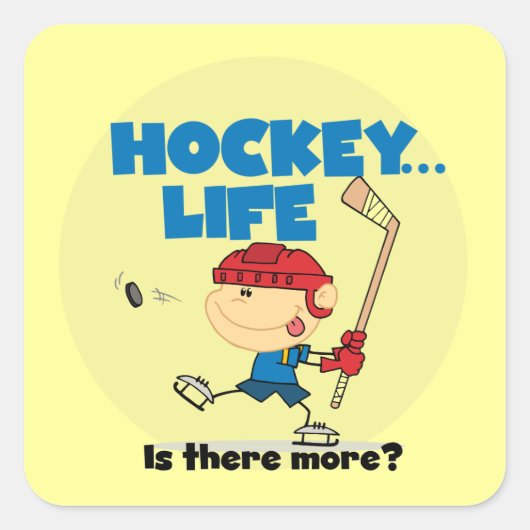 Hockey is er meer T-shirts en cadeautjes Vierkante Sticker (Voorkant)