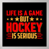 Hockey is ernstig poster (Voorkant)