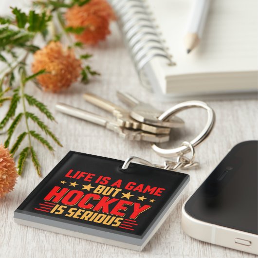 Hockey is ernstig sleutelhanger (Voorkant Rechts)