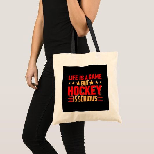 Hockey is ernstig tote bag (Voorkant (product))