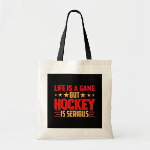 Hockey is ernstig tote bag