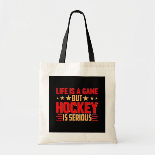 Hockey is ernstig tote bag (Voorkant)