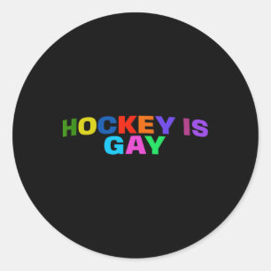 Hockey Is Gay Pride Ronde Sticker