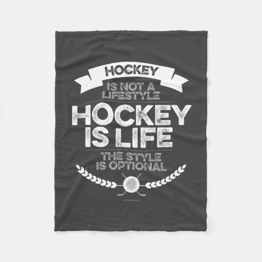 Hockey is geen leestekeltje fleece deken (Voorkant)