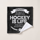 Hockey is geen levensstijl bad handdoek (Wasdoekje)