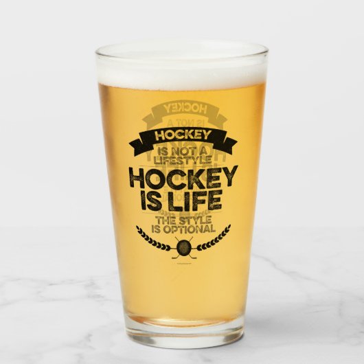 Hockey is geen levensstijl glas (Voorkant gevuld)