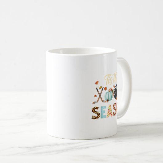 Hockey Is Het Seizoen Pompoen Herfst Val Thanksgiv Koffiemok (Voorkant rechts)