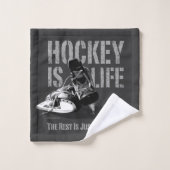 Hockey is leven bad handdoek (Wasdoekje)