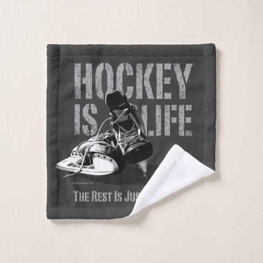 Hockey is leven bad handdoek (Wasdoekje)