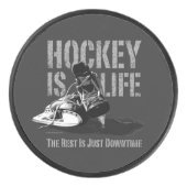 Hockey is leven hockey puck (Voorkant)
