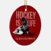 Hockey is leven keramisch ornament (Rechts)