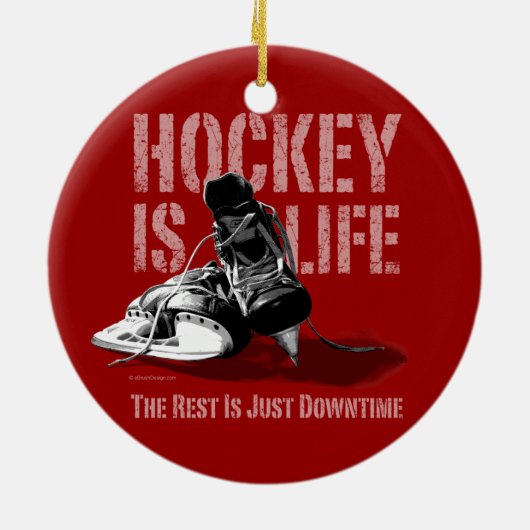 Hockey is leven keramisch ornament (Achterkant)