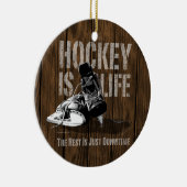 Hockey is leven keramisch ornament (Rechts)