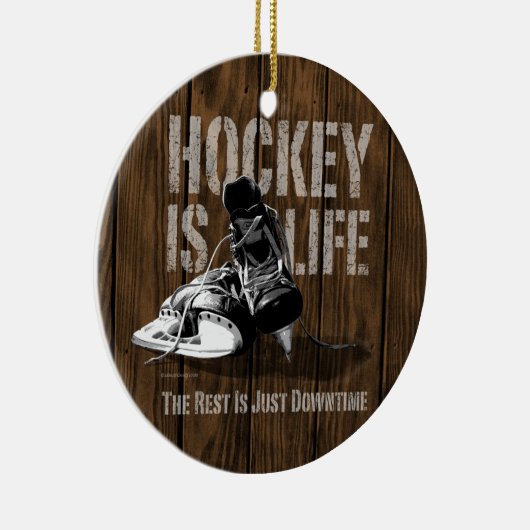 Hockey is leven keramisch ornament (Rechts)