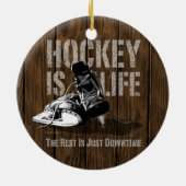 Hockey is leven keramisch ornament (Achterkant)