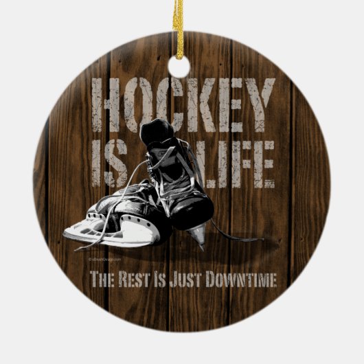 Hockey is leven keramisch ornament (Achterkant)