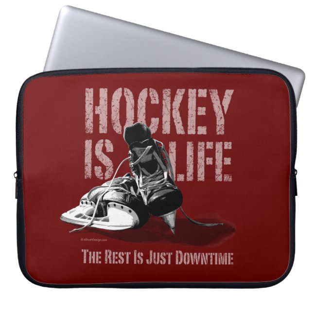 Hockey is leven laptop sleeve (Voorkant)