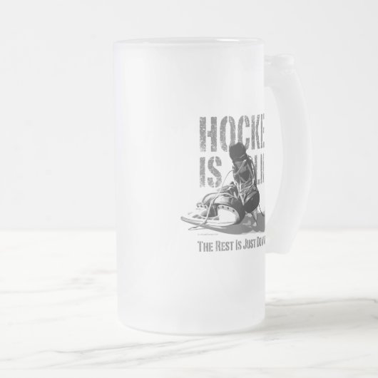 Hockey is leven matglas bierpul (Voorkant rechts)