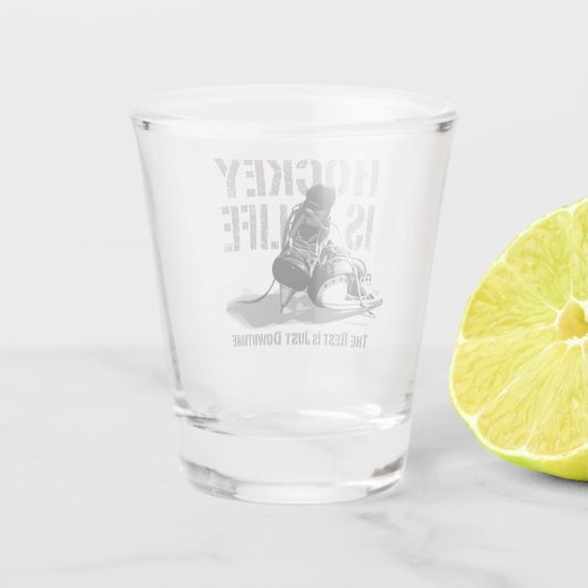 Hockey is leven shot glas (Achterkant)