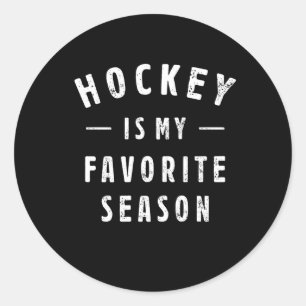 Hockey is mijn favoriete seizoen Gezegde voor spor Ronde Sticker