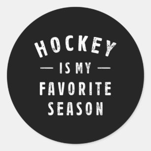 Hockey is mijn favoriete seizoen Gezegde voor spor Ronde Sticker