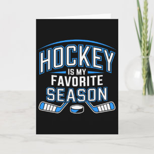 Hockey Is Mijn Favoriete Seizoen Grappig IJshockey Kaart