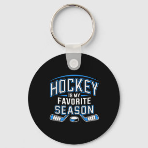 Hockey is mijn favoriete seizoen Grappig ijshockey Sleutelhanger