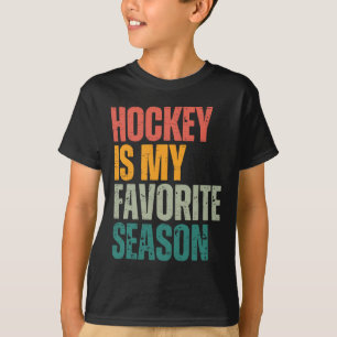 Hockey is mijn favoriete seizoen Grappige hockeyfa T-shirt