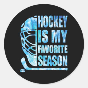 Hockey Is Mijn Favoriete Seizoen Grappige Jeugd Vr Ronde Sticker