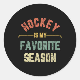 Hockey is mijn favoriete seizoen hockey ronde sticker