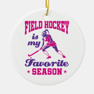 Hockey is mijn favoriete seizoen keramisch ornament