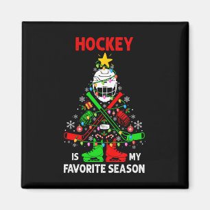 Hockey Is Mijn Favoriete Seizoen Kerstboom Uitrust Magneet