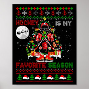 Hockey Is Mijn Favoriete Seizoen Kerstboom Uitrust Poster