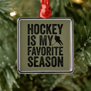 Hockey Is Mijn Favoriete Seizoen Metalen Ornament