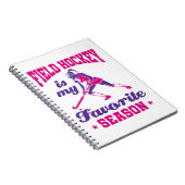 Hockey is mijn favoriete seizoen notitieboek (Rechterzijde)