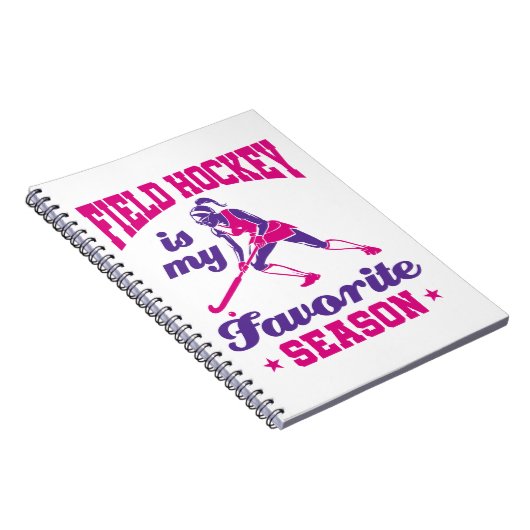 Hockey is mijn favoriete seizoen notitieboek (Rechterzijde)