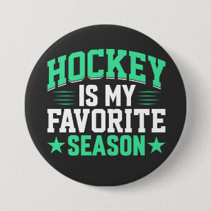 Hockey is mijn favoriete seizoen ronde button 7,6 cm