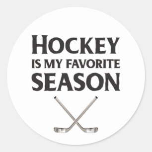 Hockey is mijn favoriete seizoen ronde sticker