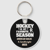 Hockey is mijn favoriete seizoen sleutelhanger (Voorkant)