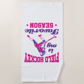 Hockey is mijn favoriete seizoen strandlaken (Voorkant)